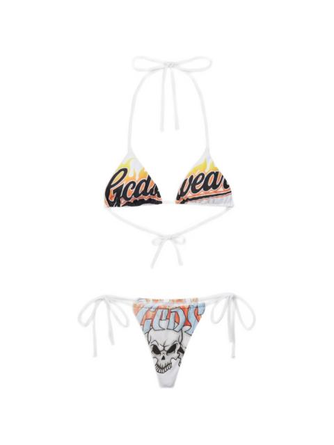 GCDS Gcds Riders-print Bikini