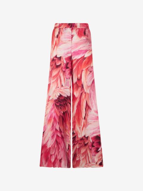 Roberto Cavalli Plumage print trousers