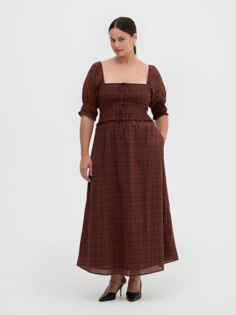 Hill House Home The Malene Nap Dress - Chestnut Plaid