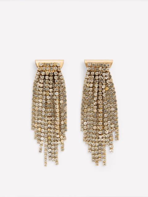 BODEN Jewel Fringe Earrings-Silver