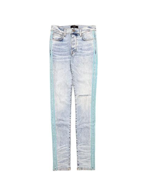AMIRI flocked-stripes straight-leg jeans
