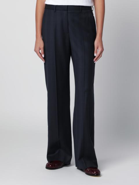 BLAZÉ MILANO Navy blue Prince of Wales pattern Lundy trousers in wool