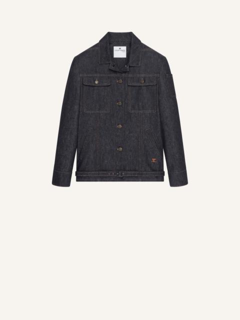 courrèges BELTED DENIM TRUCKER JACKET