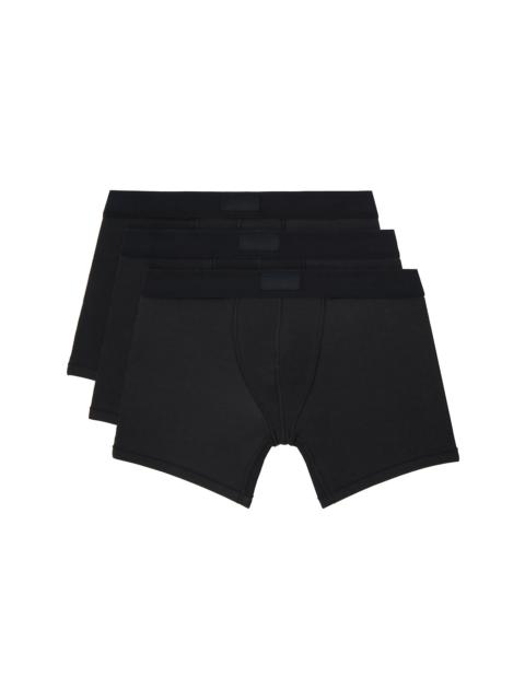 SKIMS Three-Pack Black SKIMS Cotton 5" Boxer Briefs