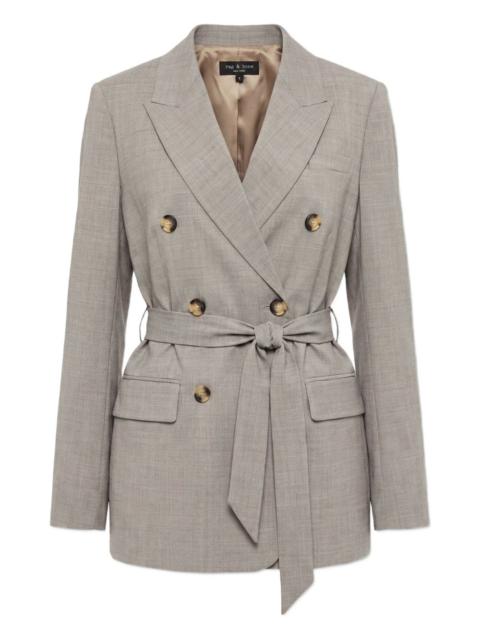 rag & bone double-breasted belted jacket