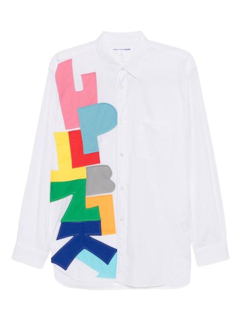Comme des Garçons SHIRT graphic patched  shirt