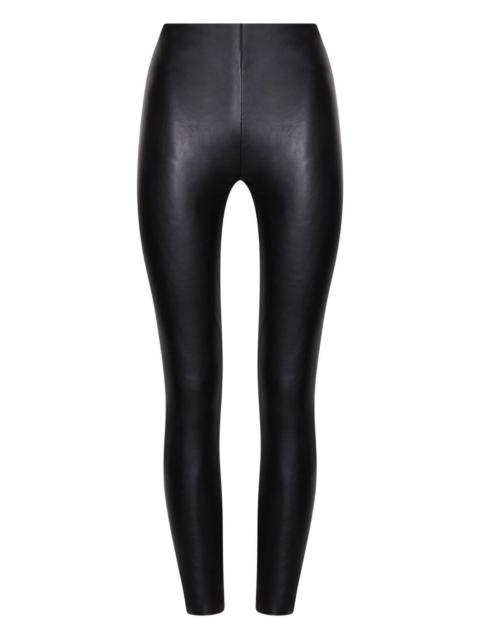 Wolford leather-paneled leggings