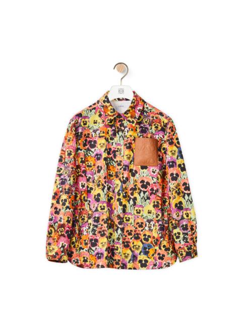 Loewe Pansies all over print shirt in cotton