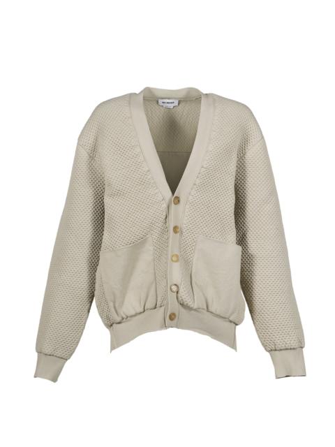 HED MAYNER PADDED COTTON CARDIGAN / BEI
