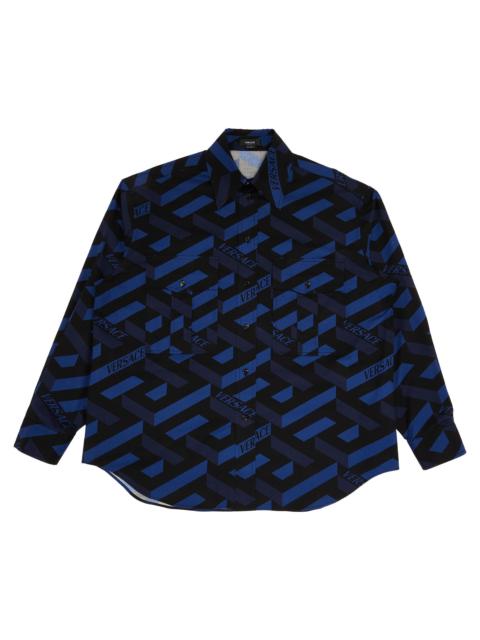 VERSACE Versace Informal Monogram Shirt 'Navy/Black'