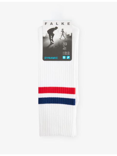 FALKE Dynamic Stripe-Trim Stretch-Cotton Socks
