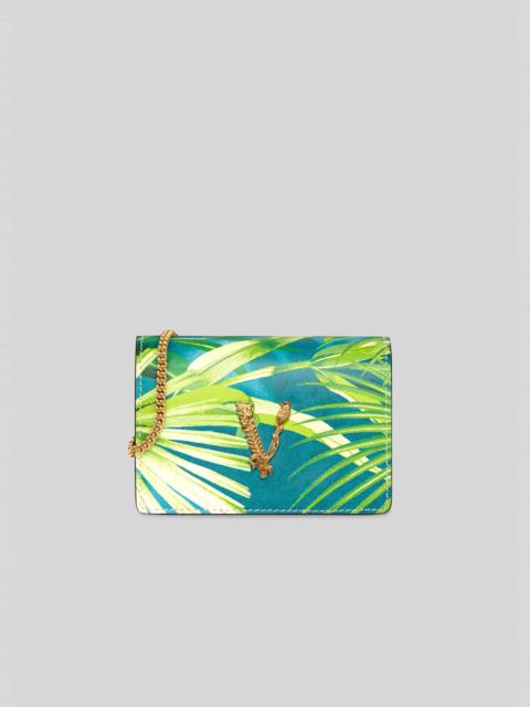 VERSACE Virtus Jungle Print Mini Chain Wallet