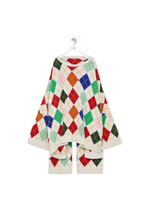 Loewe Oversized Argyle sweater in cashmere