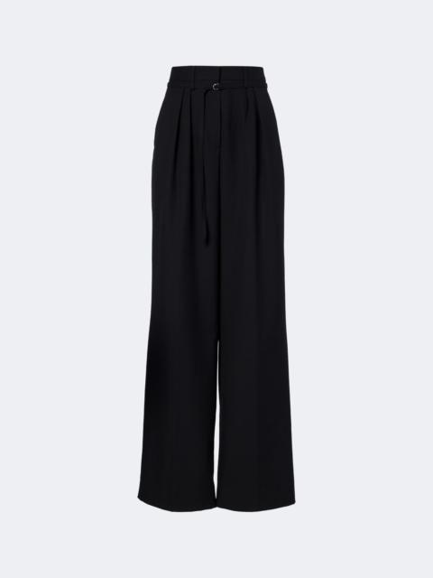 Dries Van Noten Belted pleated wool wide-leg pants