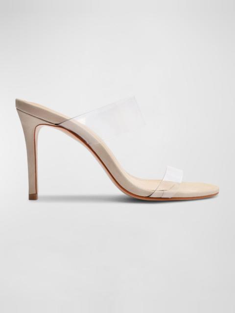 SCHUTZ Ariella Strappy See-Through Vinyl Slide High-Heel Sandals