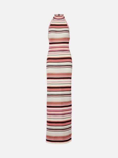 Missoni Striped halterneck maxi dress