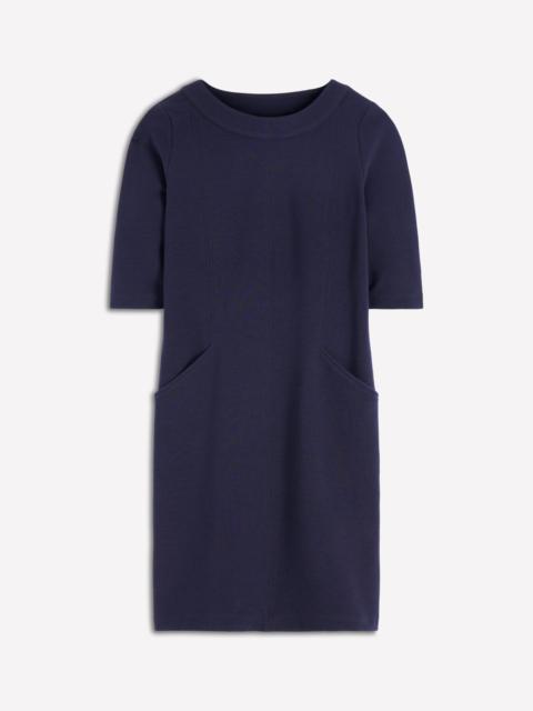 BODEN Nessa Ottoman Shift Dress-Navy