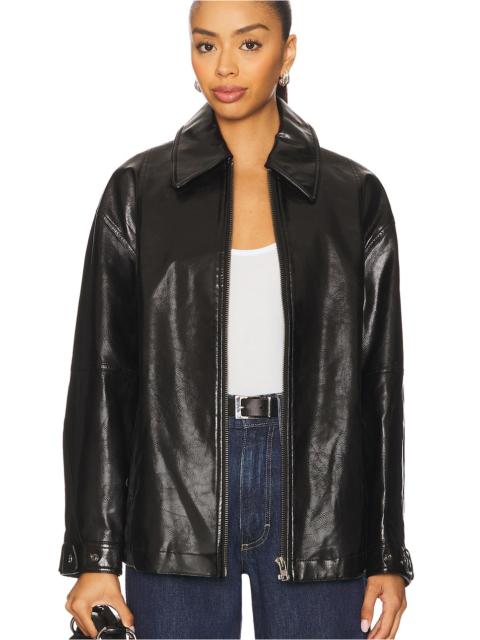 FREE PEOPLE x We The Free Sloane Faux Leather Jacket In Black