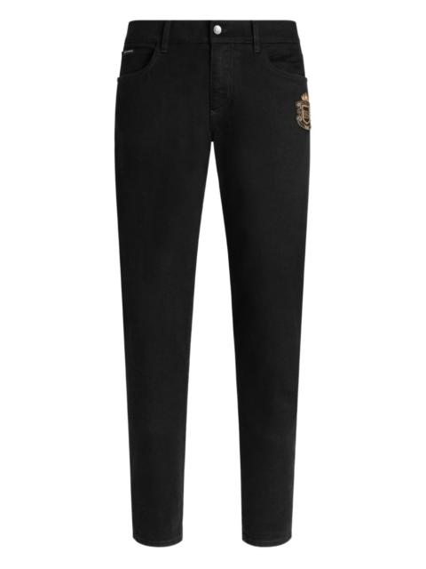 Dolce & Gabbana patch-appliqué jeans