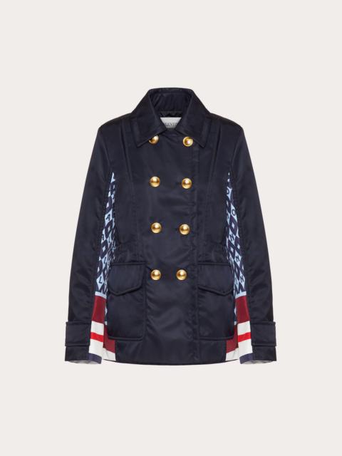Valentino PRINTED NYLON PEA COAT