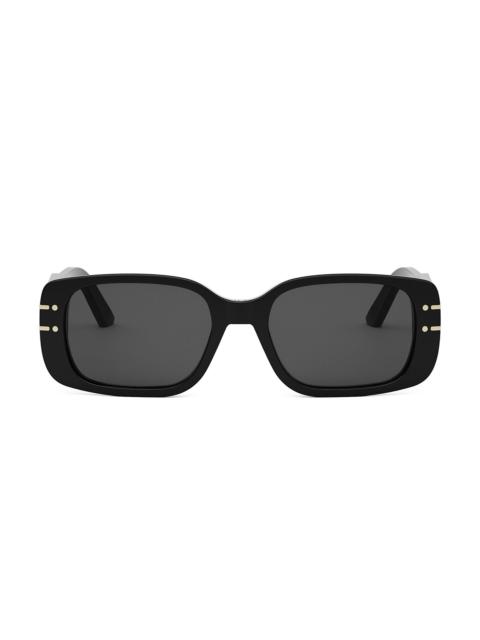 Dior Women's DiorSignature S12I 53MM Rectangular Sunglasses - Dark Grey Black