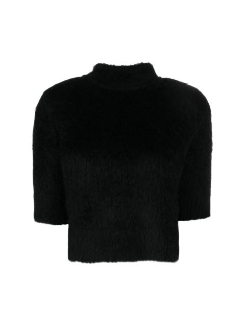 mohair high-neck top