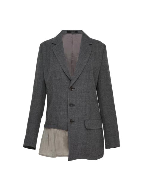 Y's Gathered Asymmetric Blazer