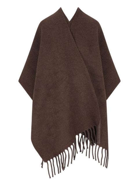 Brunello Cucinelli fringed V-neck cape