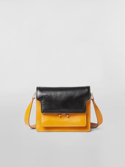 Marni BI-COLOURED YELLOW AND BLACK CALFSKIN TRUNK SOFT BAG