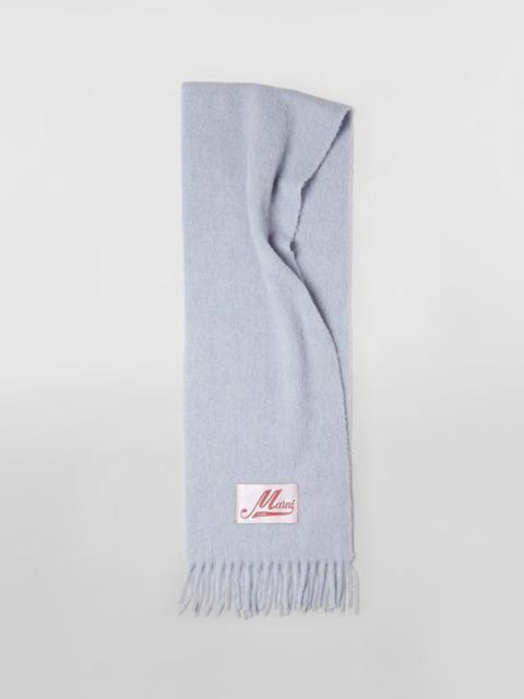 Marni BLUE BRUSHED ALPACA SCARF