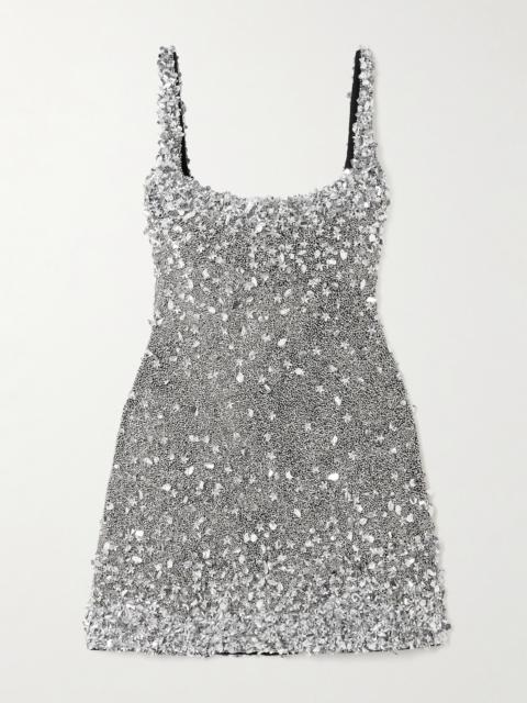 CLIO PEPPIATT Midas Embellished Stretch-tulle Mini Dress