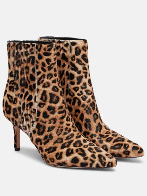 VERONICA BEARD Lisa 70 leopard-print calf hair ankle boots
