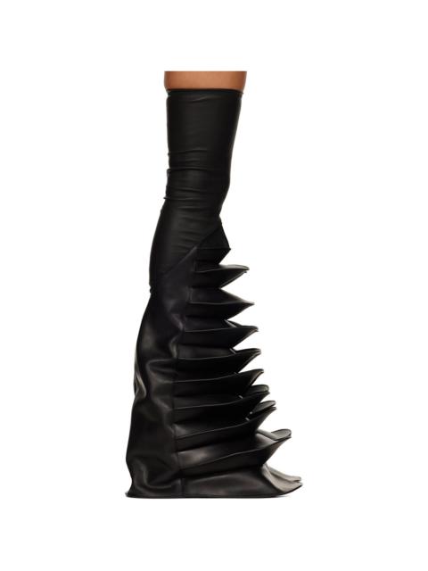 Rick Owens Black Porterville Rhino Cargoflares Tall Boots