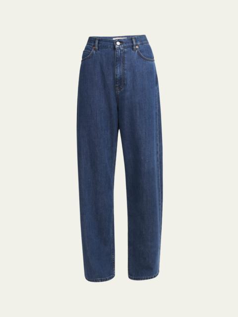 Valentino Wide-Leg Denim Jeans