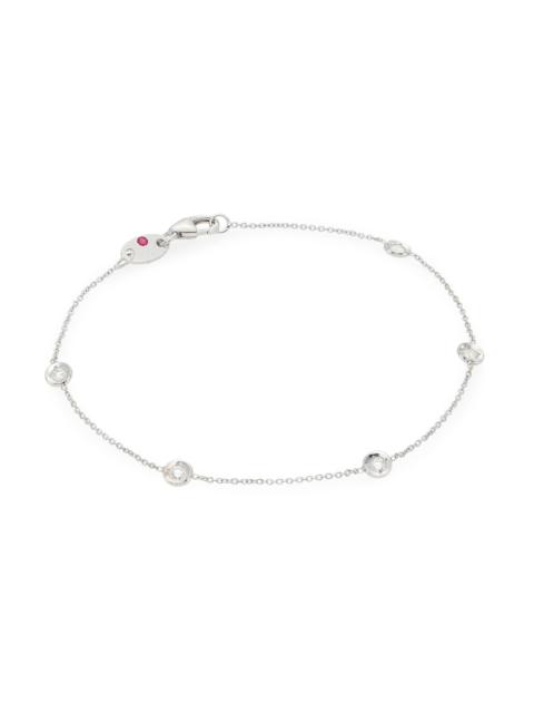 ROBERTO COIN Women's Tiny Treasures 18K White Gold & Diamond Bezel Station Bracelet - White Gold
