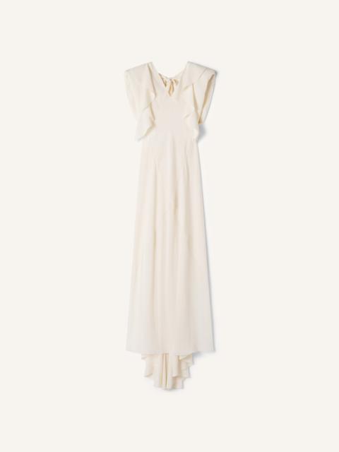 Lanvin WHITE LONG DRESS IN SILK GEORGETTE