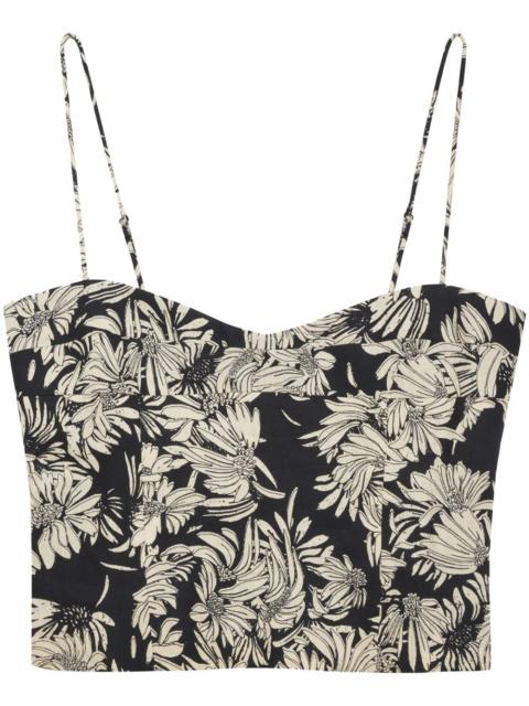 ANINE BING Keiran floral-print sleeveless minidress