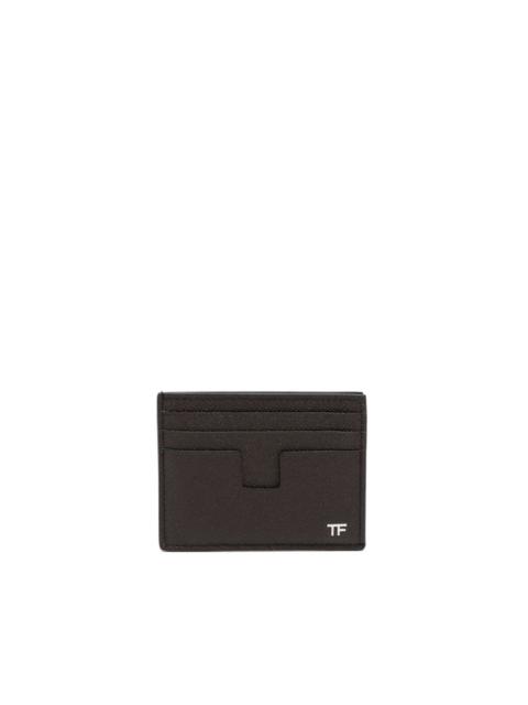 TOM FORD logo-plaque leather cardholder