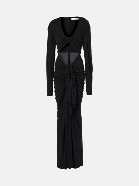 Vivenda draped jersey maxi dress