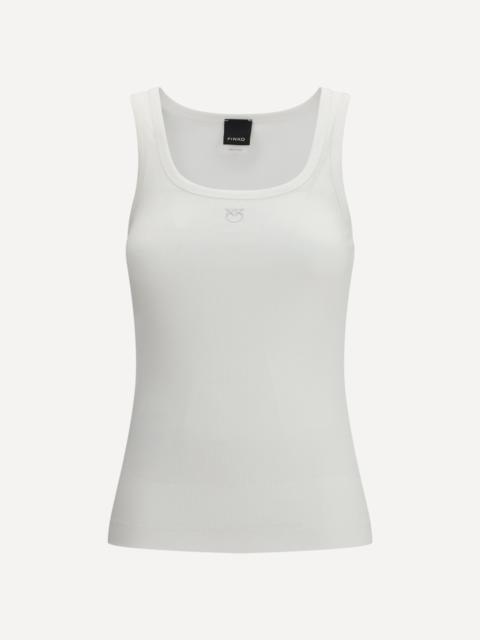 Ribbed tank Top with Love Birds logo