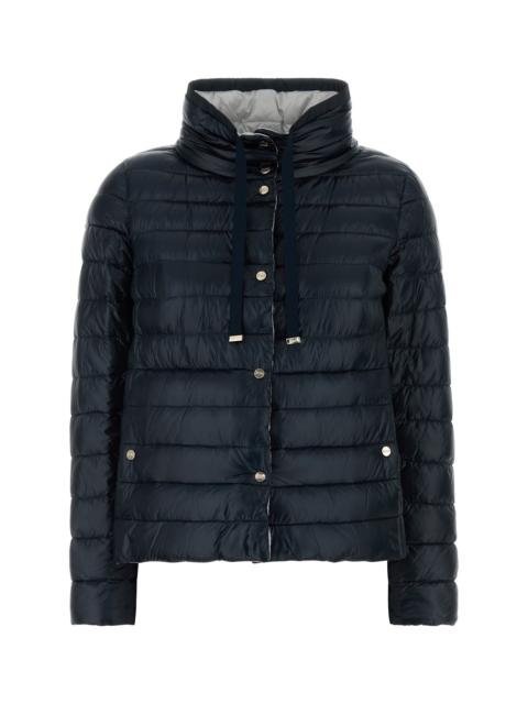 Herno Midnight blue nylon reversible down jacket