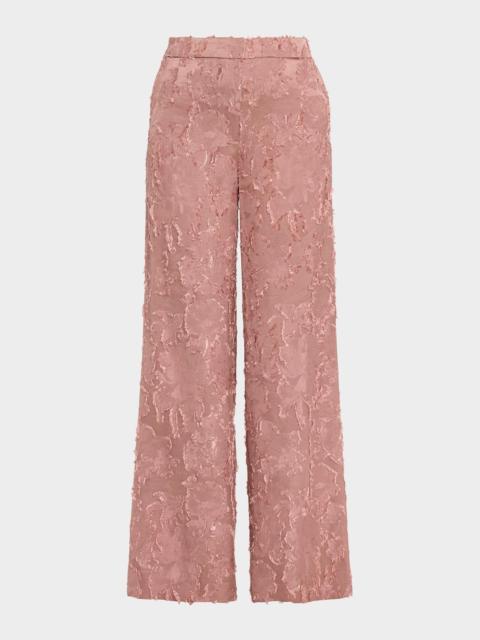 KOBI HALPERIN Alma Wide-Leg Fringe Jacquard Pants