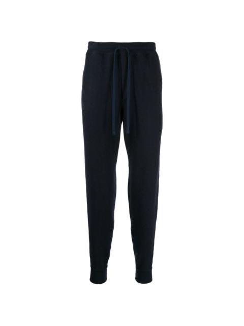 drawstring-waistband cashmere track pants