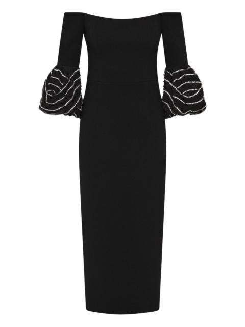 Bellatrix off shoulder ruffled midi dress