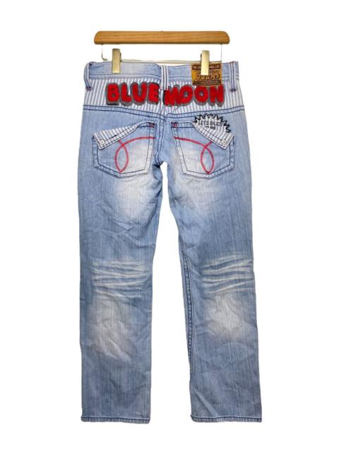 Other brands Japanese Brand - Vintage Blue Moon Printed Denim / Undercover Issey Yohji