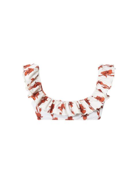 La DoubleJ ruffled bikini top
