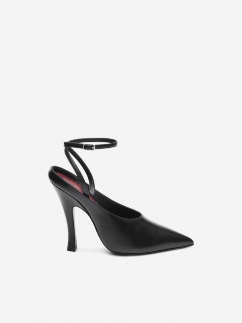 MAGDA BUTRYM Ankle strap pumps in black leather