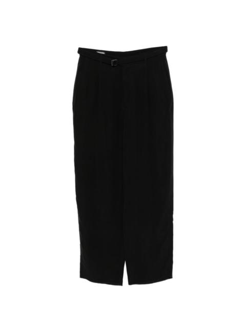GIORGIO ARMANI belt pleated trousers