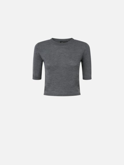 PINKO SHORT SWEATER IN EXTRA-FINE WOOL