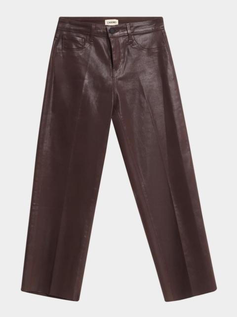 L'AGENCE Wanda High Rise Cropped Wide Jeans